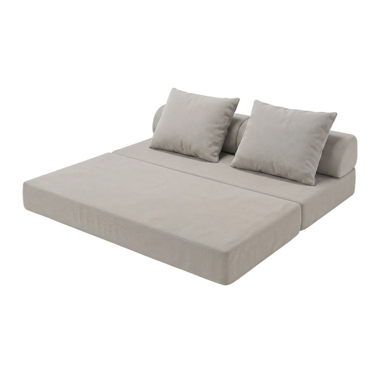 Canapé modulable 3 places convertible  Unicolore