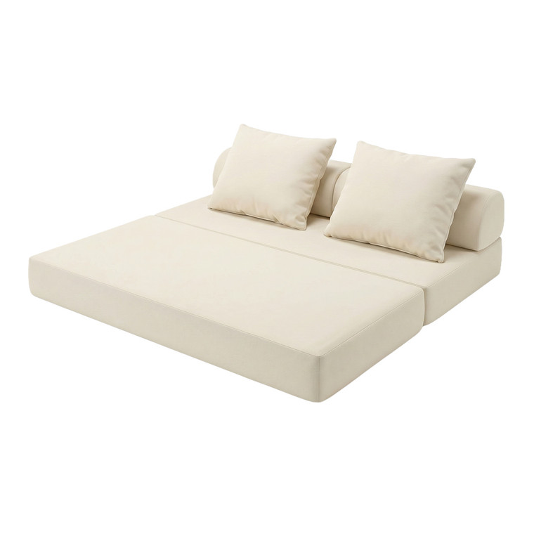 Canapé modulable 3 places convertible  Unicolore