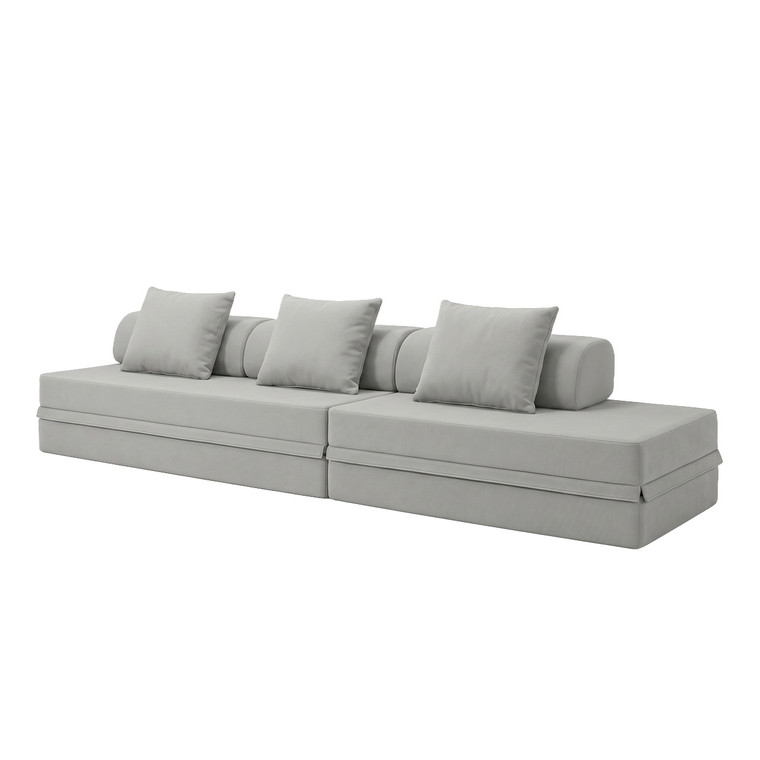 Sofá Modular 3+2 Lugares Convertível  Liso