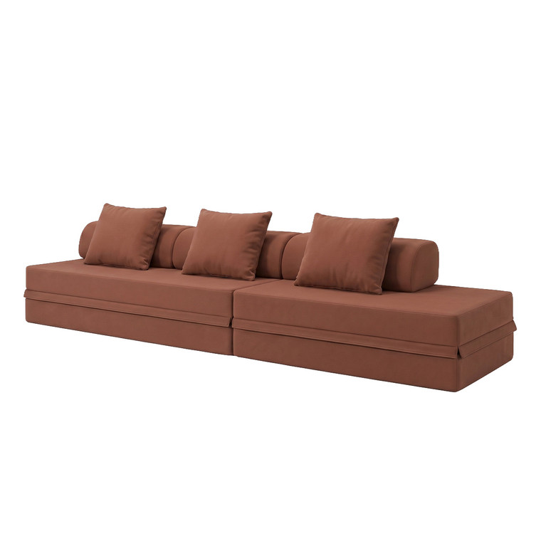 Sofá Modular 3+2 Lugares Convertível  Liso