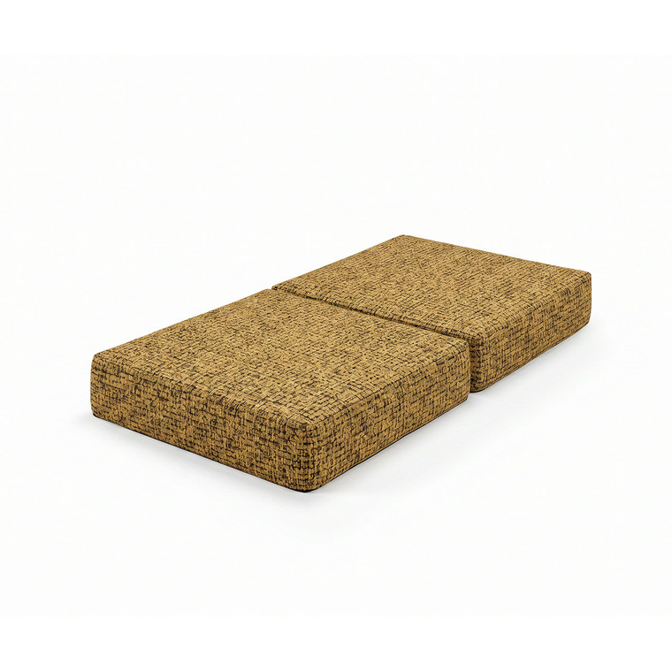 Sofá modular con puf convertible  de tweed