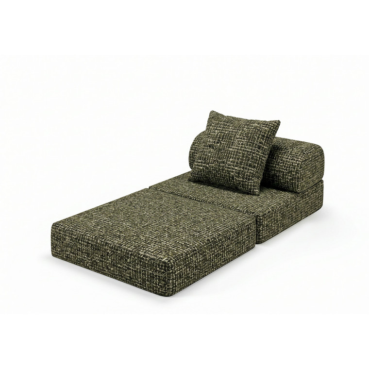 Sofá Modular 1 Lugar Convertível  Tweed