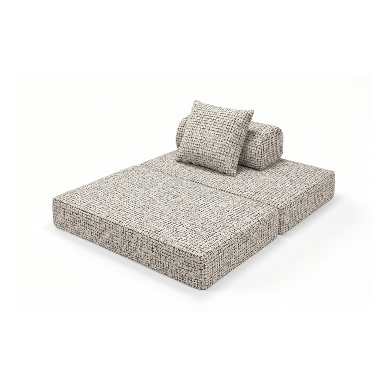 Sofá Modular 2 Lugares Convertível Tweed