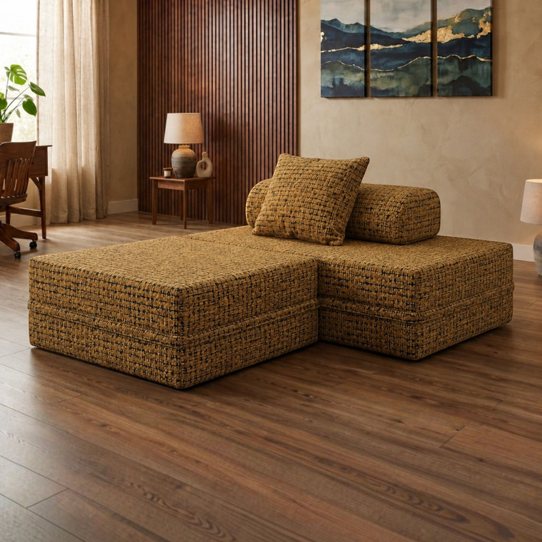 Sofá Modular 2 Lugares Convertível Tweed