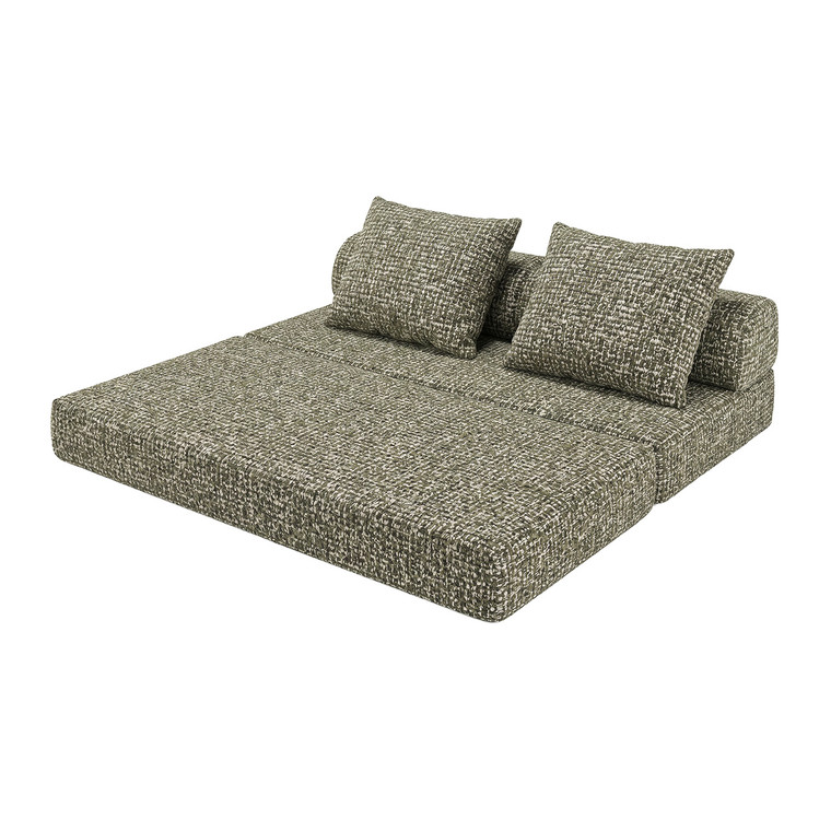 Canapé modulable 3 places  convertible  en tweed