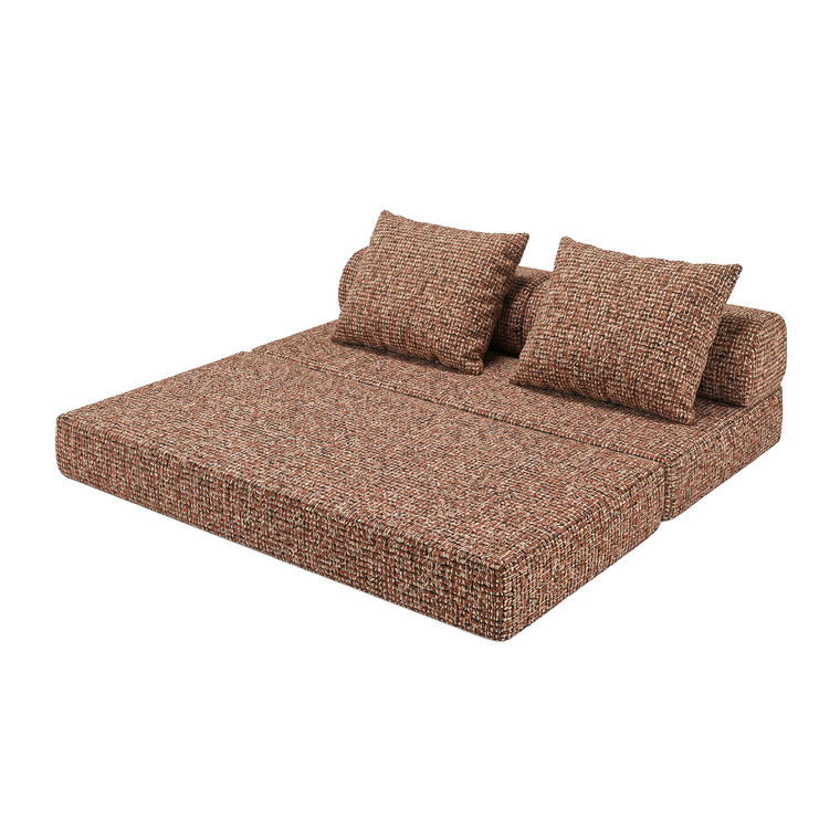 Sofá Modular 3 Lugares  Convertível  Tweed
