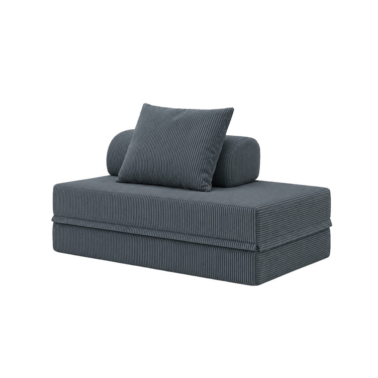 Sofá modular de dos plazas convertible, terciopelo estándar