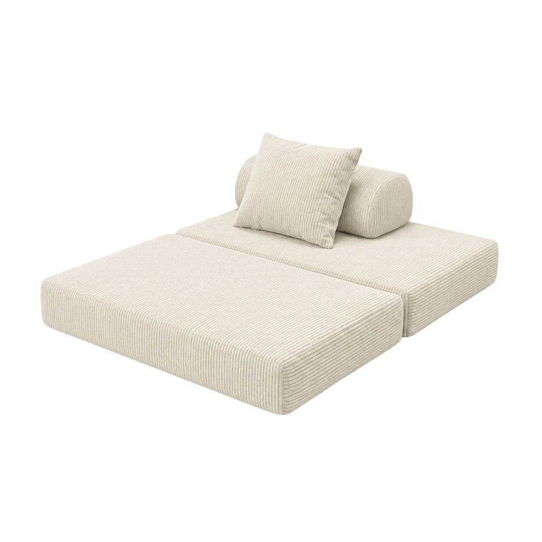 Canapé modulable 2 places convertible  Velours standard
