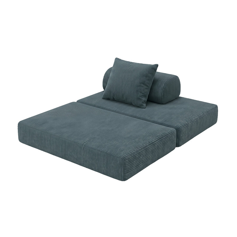 Canapé modulable 2 places convertible  Velours standard