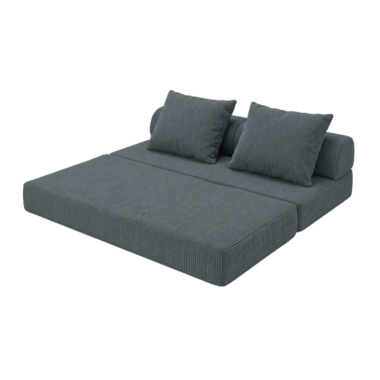 Sofá Modular 3 Lugares Convertível  Veludo Regular