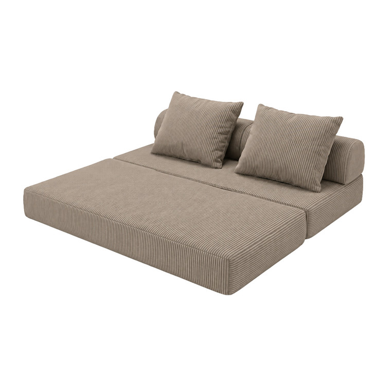 Sofá Modular 3 Lugares Convertível  Veludo Regular