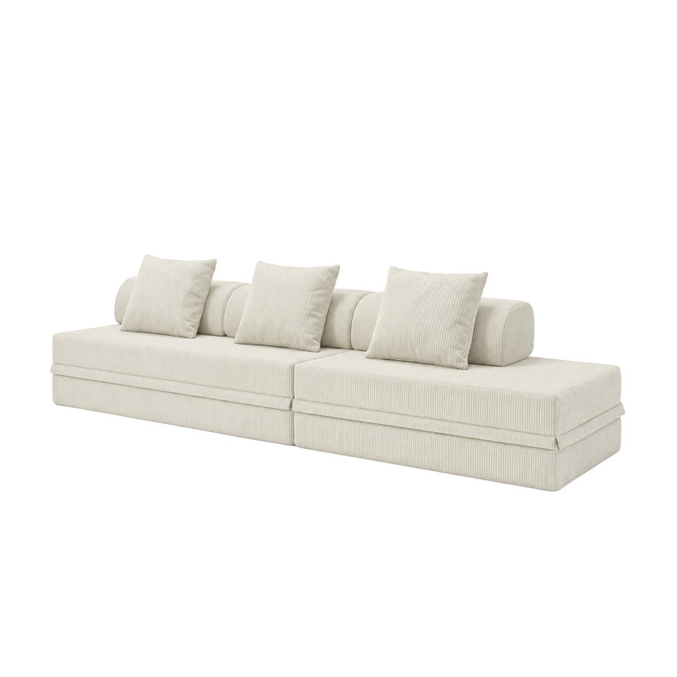 Canapé modulable 3+2 places convertible  Velours standard