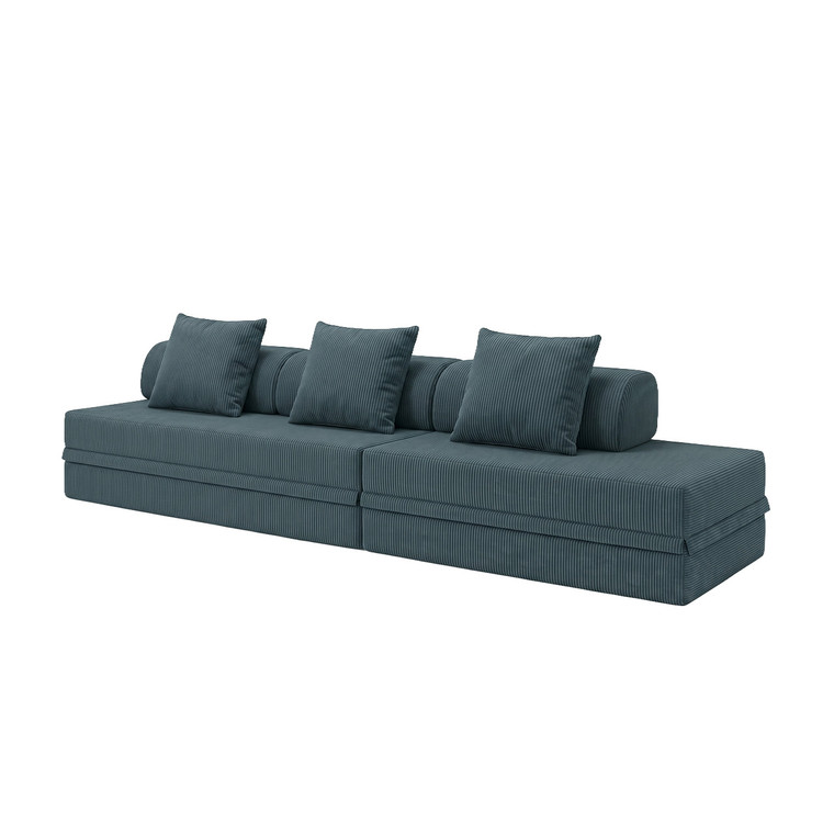 Canapé modulable 3+2 places convertible  Velours standard
