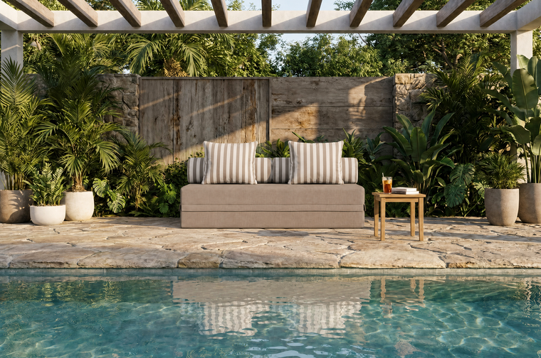 Sofá Modular 3 Lugares Convertível  Impermeável