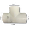 Lasco PVC 1.5" x 1.5" x 1.5" Slip Fitting Tee Adapter