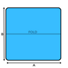 Square hot tub cover with radius corner