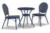Odyssey Blue 3-Piece Table and Chair Set - Signature Design by Ashley Patio Furniture