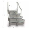 Confer Plastics CCX-AG with CCX-ADD above ground pool step system dimensions