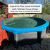 Supreme Plus Cover Installed on Swimming Pool Connected to a Deck With Winter Cover Wrap (Not Included)