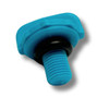 King Technology Knob With O-Ring Turquoise  Side View 01-22-9623 (Formerly 01-22-9622)