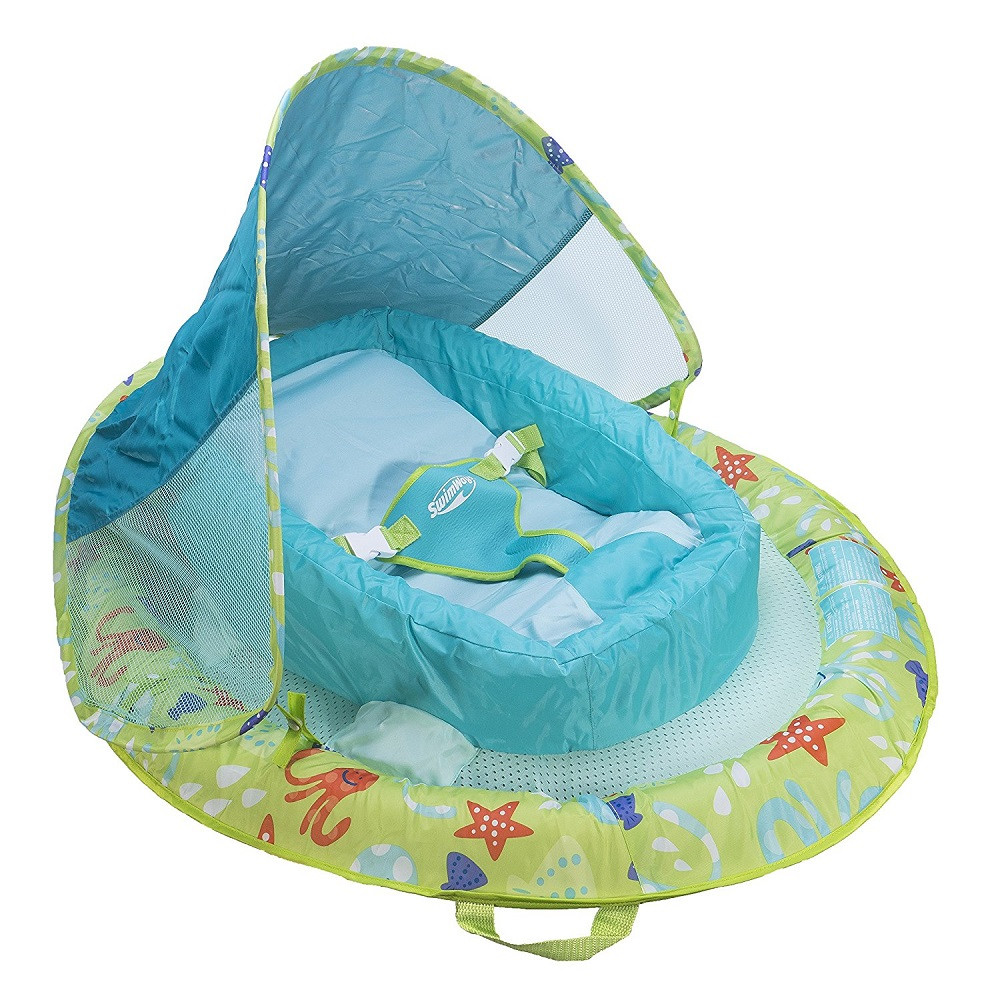 Swimways Infant Baby Spring Float with Adjustable Sun Canopy