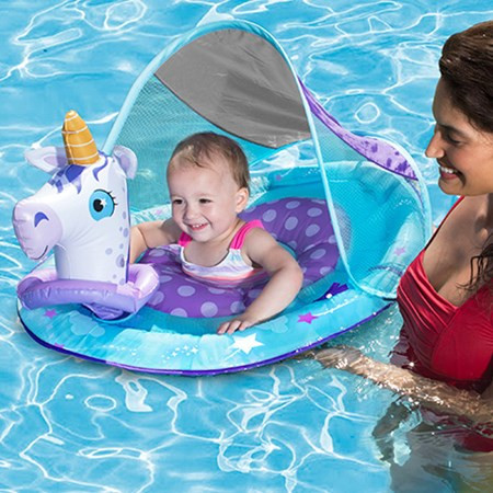 Swim Ways Baby Spring Float Animal Friends with Canopy National