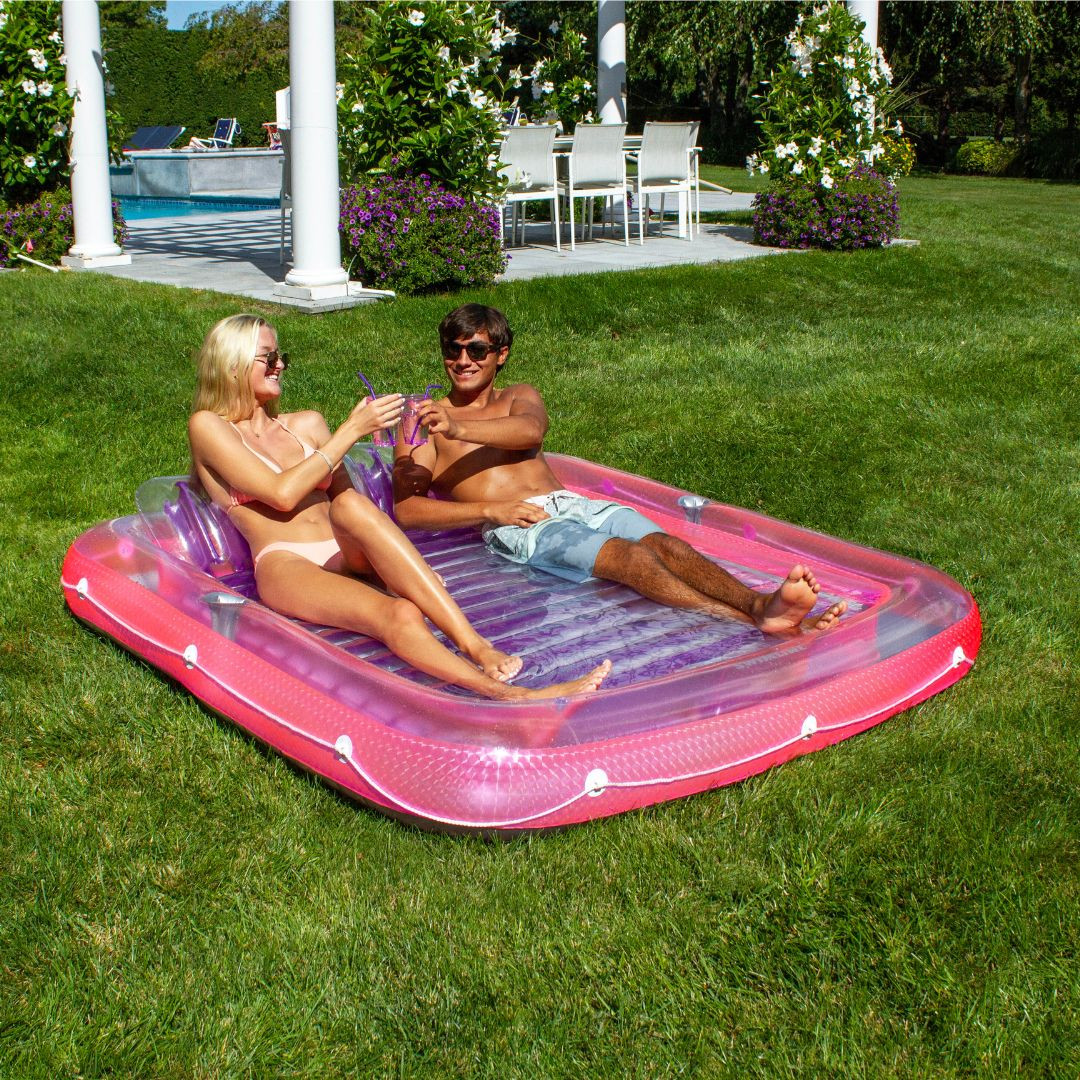 Swimline XL Suntan Tub Lounger Inflatable Mattress Pink/Purple