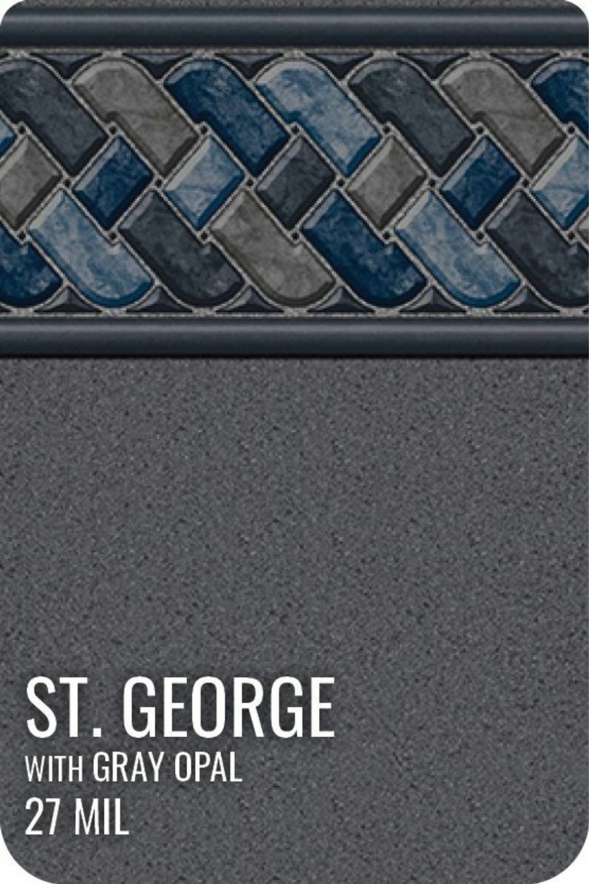 St. George with Gray Opal 27 Mil Liner for Inground Pools | GLI