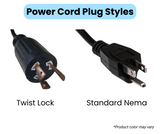 standard and twist lock plug styles