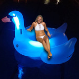 Swimline Giant LED Light-Up Swan Float for Swimming Pools