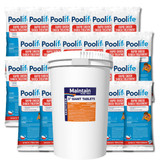 Large Chlorine Chemical Bundle 50lb Bucket of 3" Chlorine Tablets and 24 Bags of Rapid Pool Shock