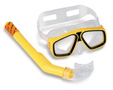 Yellow Swimline Tetra Set Themroteck Mask and Snorkel