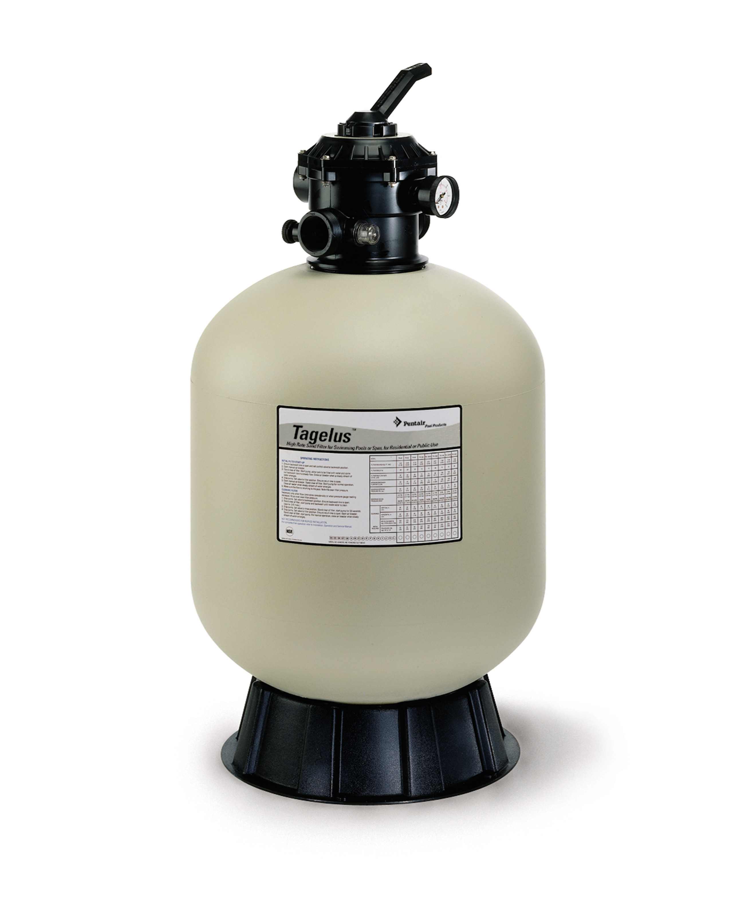 Pentair Tagelus TA60 24" Sand filter and 1.5" multiport valve
