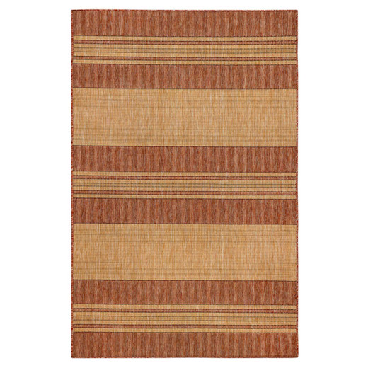Red Stripe Indoor/Outdoor Rug 4'10"x7'6" Rectangle National Discount