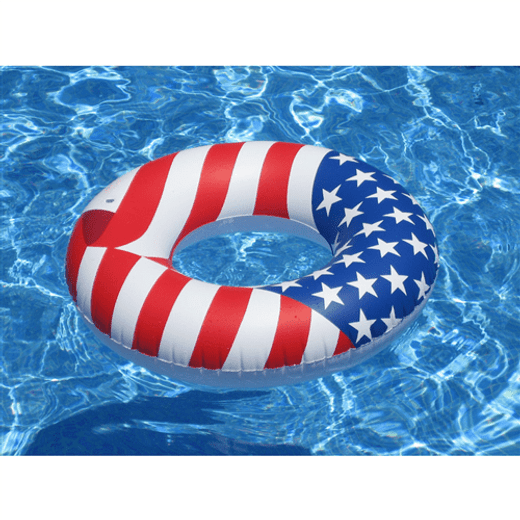 American Flag Print 36" Diameter Inflatable Swim ring