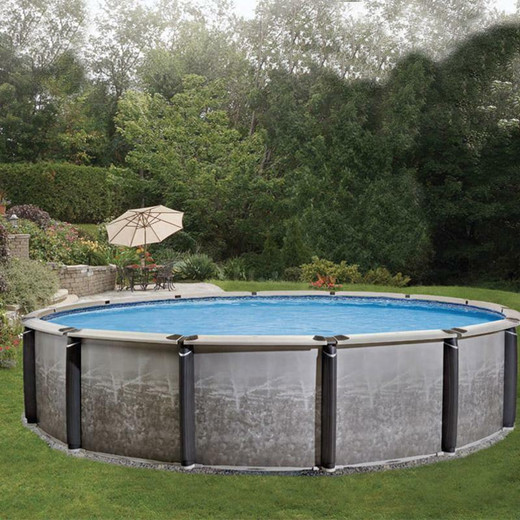 24' Round Panache Above Ground Pool 54" Tall Aluminum Wall with Resin Frame