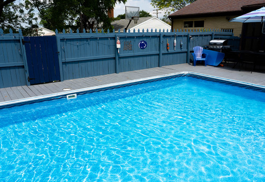 Santa Barbara with Gunite Light Blue In Ground Pool Liner 27 Mil