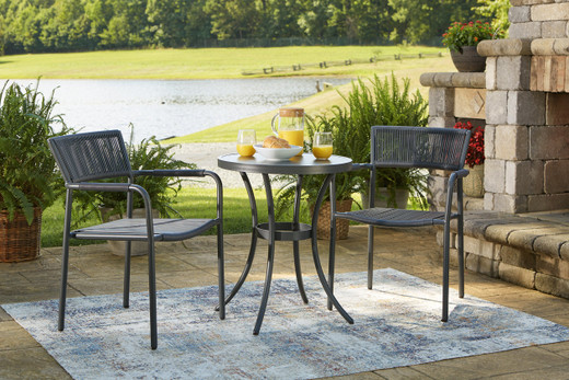 Crystal Breeze 3-Piece Table and Chair Set - Signature Design by Ashley Patio Furniture