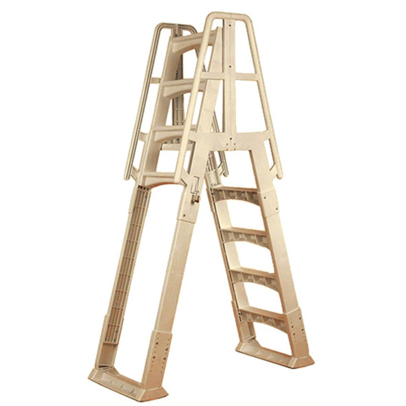 Vinyl Works SLA A-FRAME Slide Lock Pool Ladder for Above Ground Pools Taupe