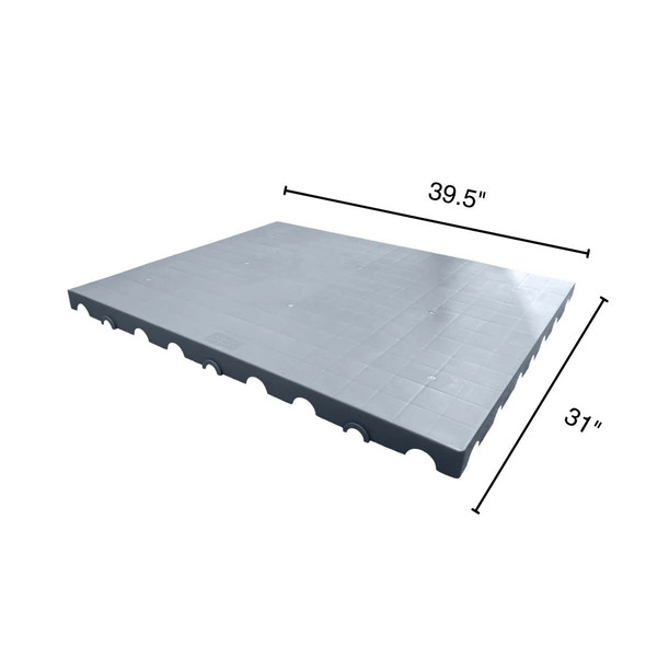 Blue torrent pool heater, pool filter, or pool pump mounting pad.