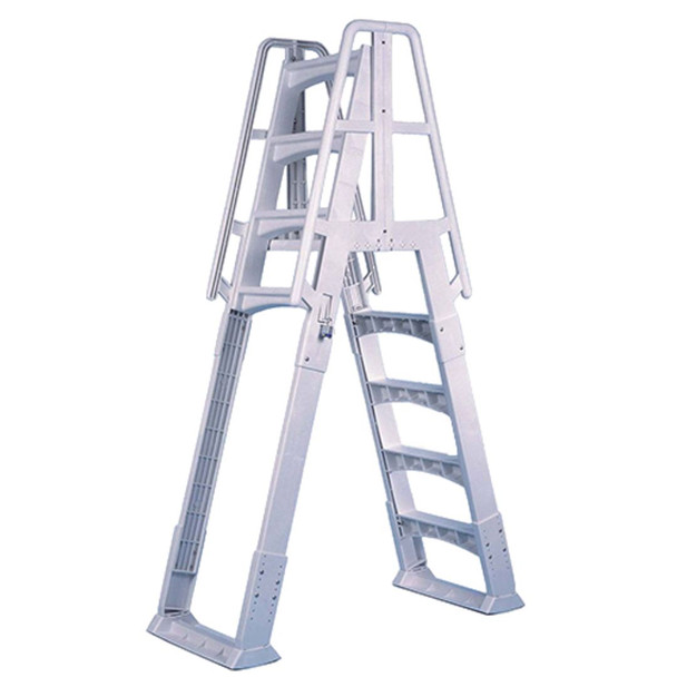 Vinyl Works SLA A-FRAME Slide Lock Pool Ladder for Above Ground Pools White
