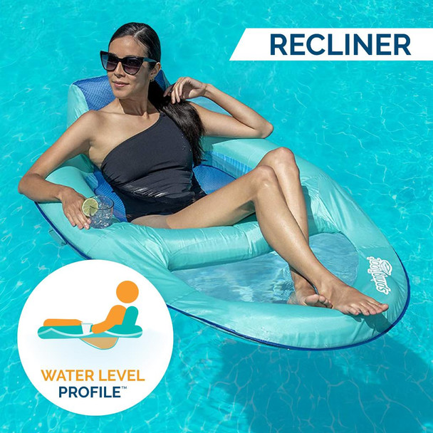 Fast Shipping on Spring Float Recliner with Hyper-Flate by Swimways