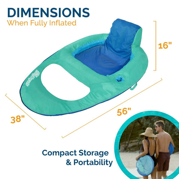 Fast Shipping on Spring Float Recliner with Hyper-Flate by Swimways