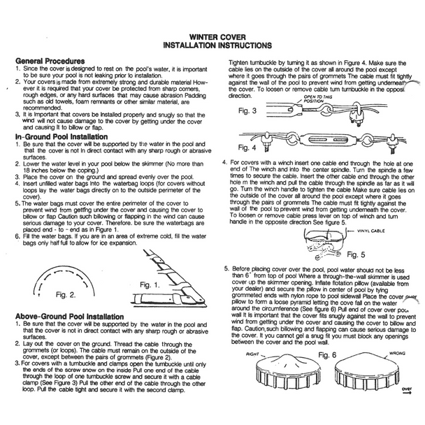 Elite Winter Pool Cover Step By Step Installation Instructions