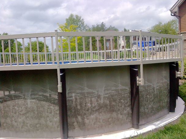 Vinyl Works Canada Premium Above Ground Pool Fence 24" Tall Resin: 24" Resin Above Ground Pool Fence Add-On Kit C 2 Sections