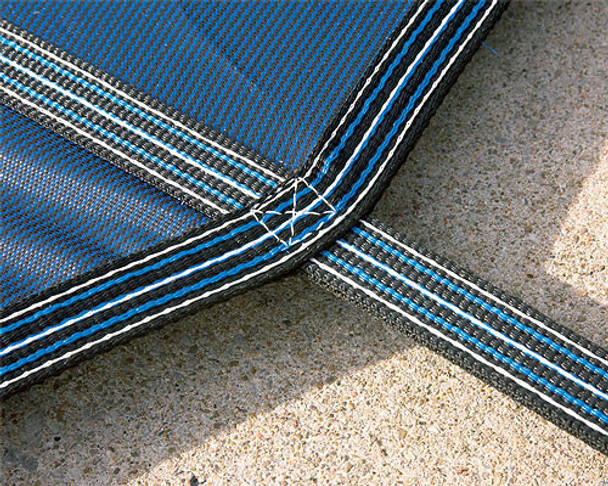 Blue  HPI 12 Year Bloc Mesh 99 Safety Cover for 15x30 ft Rectangular Pool