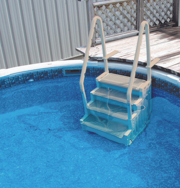 Confer Plastics Above Ground In Pool Steps - Step-1X Warm Gray