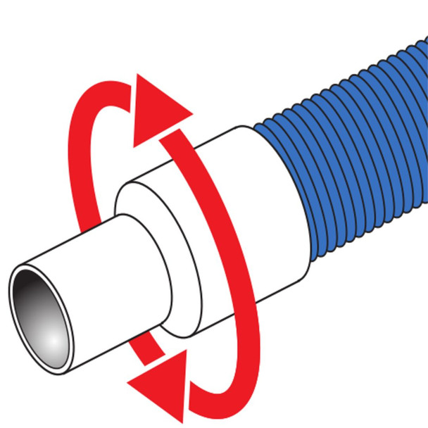 Universal Vacuum Hose for Swimming Pools With Swivel Cuff Hose Fitting