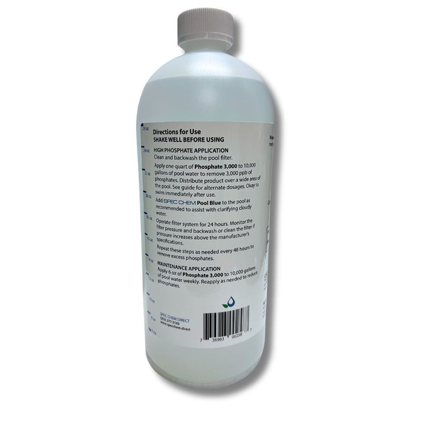Phosphate 3000 by Spec Chem. Product Directions for Use.