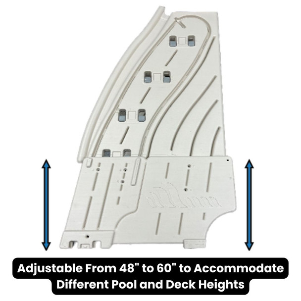 Adjustable 48" Height to 60" Height Above Ground Pool Ladder.